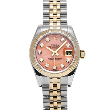 ロレックス デイトジャスト 179173G ピンクオパール/ダイヤモンド レディース 時計 【中古】【wristwatch】