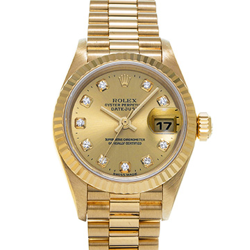 ロレックス デイトジャスト 79178G シャンパン/ダイヤモンド レディース 時計 【中古】【wristwatch】