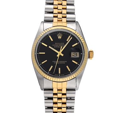 ロレックス デイトジャスト 36 1601/3 ブラック メンズ 時計 【中古】【wristwatch】