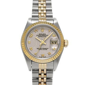 ロレックス デイトジャスト 69173 アイボリーコンピュータ レディース 時計 【中古】【wristwatch】