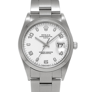 ロレックス オイスターパーペチュアル デイト 15200 ホワイト メンズ 時計 【中古】【wristwatch】