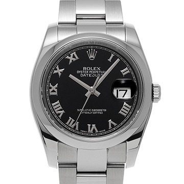 ロレックス デイトジャスト 116200 ブラックサンビーム メンズ 時計 【中古】【wristwatch】