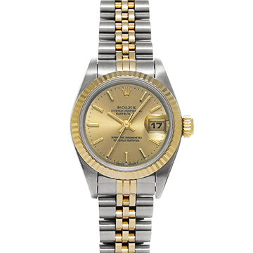 ロレックス デイトジャスト 69173 シャンパン レディース 時計 【中古】【wristwatch】