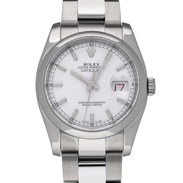 ロレックス デイトジャスト 116200 ホワイト メンズ 時計 【中古】【wristwatch】