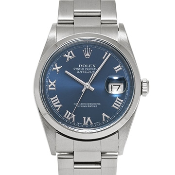 ロレックス デイトジャスト 16200 ブルー メンズ 時計 【中古】【wristwatch】