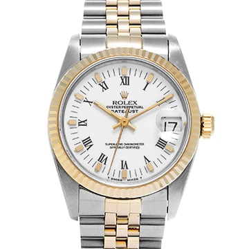 ロレックス デイトジャスト 68273 ホワイト ユニセックス 時計 【中古】【wristwatch】