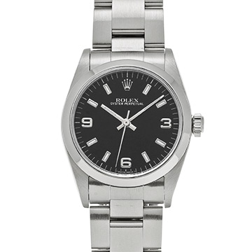 ロレックス オイスターパーペチュアル 77080 ブラック ユニセックス 時計 【中古】【wristwatch】