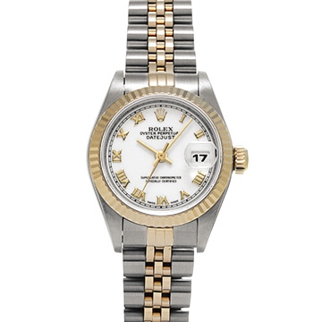ロレックス デイトジャスト 69173 ホワイト レディース 時計 【中古】【wristwatch】