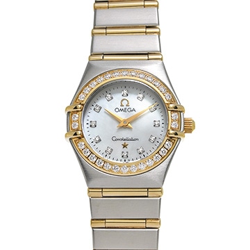 オメガ コンステレーション ミニ クォーツ 1267.75 ホワイトシェル/ダイヤモンド レディース 時計 【中古】【wristwatch】
