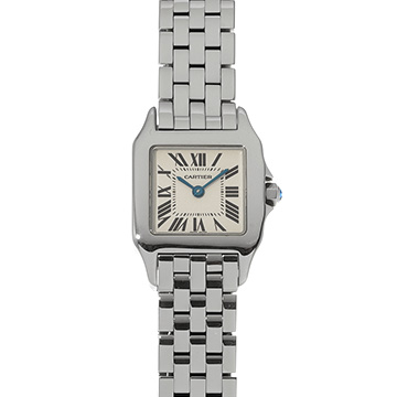カルティエ サントス ドゥモワゼル SM W25064Z5 ホワイト レディース 時計 【中古】【wristwatch】