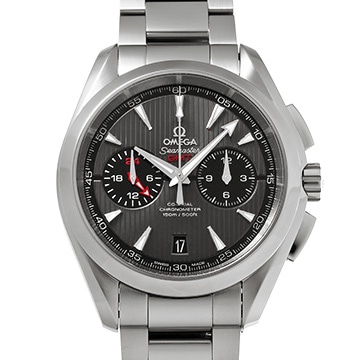 オメガ シーマスター アクアテラ コーアクシャル GMT クロノグラフ 231.10.43.52.06.001 グレー/ブラック メンズ 時計 【中古】【wristwatch】