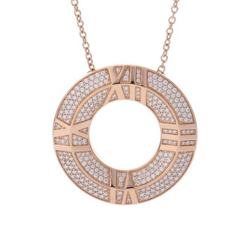 ティファニー アトラスXクローズド サークル ネックレス ゴールド K18ピンクゴールド PG レディース ジュエリー 【中古】【jewelry】