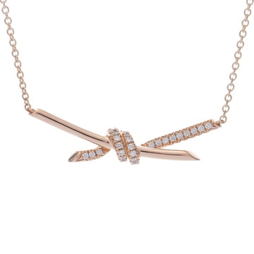 ティファニー ノットネックレス ゴールド K18ピンクゴールド PG レディース ジュエリー 【中古】【jewelry】