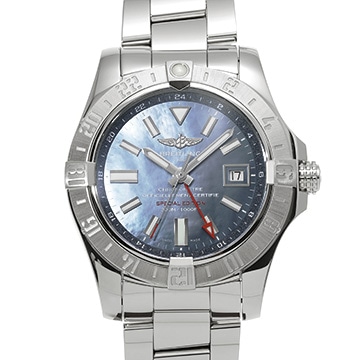 ブライトリング アベンジャーII GMT ブルーマザーオブパール 日本限定 A3239011/C930 ブルーシェル メンズ 時計 【中古】【wristwatch】