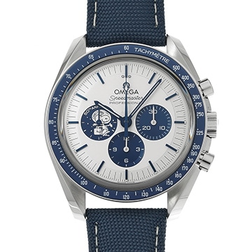 オメガ スピードマスター ムーンウォッチ コーアクシャル マスタークロノメーター シルバー スヌーピーアワード 310.32.42.50.02.001 シルバー/ブルー メンズ 時計 【中古】【wristwatch】