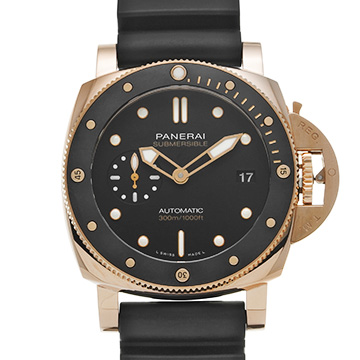 パネライ サブマーシブル ゴールドテック PAM02164 ブラック メンズ 時計 【中古】【wristwatch】
