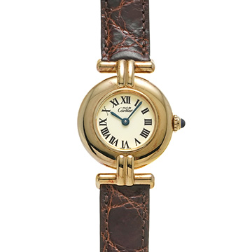 カルティエ マスト コリゼ ヴェルメイユ SM 590002 アイボリー レディース 時計 【中古】【wristwatch】