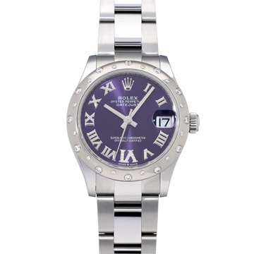 ロレックス デイトジャスト 31 278344RBR オーベルジーヌ/ダイヤモンド ユニセックス 時計 【中古】【wristwatch】