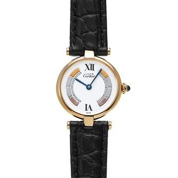 カルティエ マスト ヴァンドーム ヴェルメイユ SM W1006554 ホワイト レディース 時計 【中古】【wristwatch】