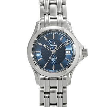 オメガ シーマスター 120 クォーツ 2581.81 ブルー レディース 時計 【中古】【wristwatch】
