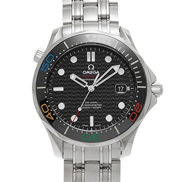 オメガ シーマスター ダイバー300 コーアクシャル オリンピックコレクション リオ2016 522.30.41.20.01.001 ブラック メンズ 時計 【中古】【wristwatch】