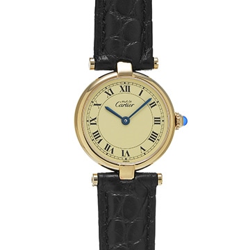 カルティエ マスト ヴァンドーム ヴェルメイユ 590004 アイボリー レディース 時計 【中古】【wristwatch】
