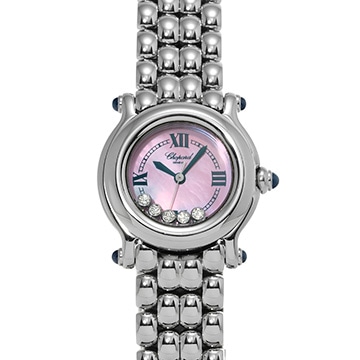 ショパール ハッピースポーツ 27/8250-23 ピンクシェル/ダイヤモンド レディース 時計 【中古】【wristwatch】