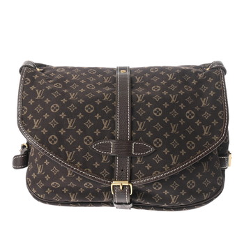 ルイ ヴィトン モノグラムミニラン ソミュール 30 エベヌ M95227 キャンバス レディース バッグ 【中古】【bag】