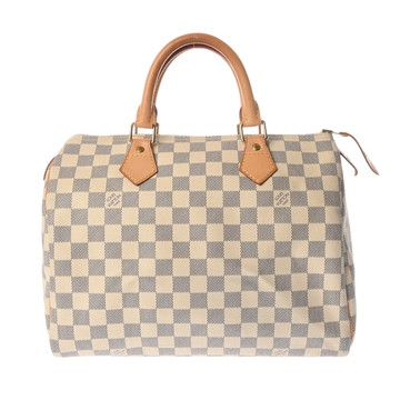 ルイ ヴィトン ダミエアズール スピーディ 30 ホワイト N41533 ダミエアズールキャンバス レディース バッグ 【中古】【bag】