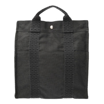 エルメス エールライン アド MM グレー キャンバス ユニセックス バッグ 【中古】【bag】