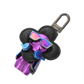 ルイ ヴィトン ヴィヴィエンヌDJ バッグチャーム パープル M69479 モノグラムエクリプス/真鍮 レディース 【中古】【other】