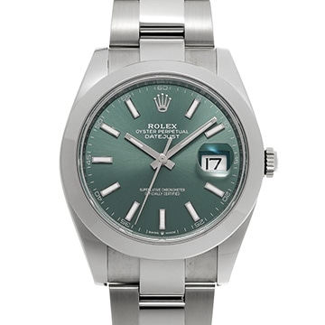 ロレックス デイトジャスト 41 126300 ミントグリーン メンズ 時計 【中古】【wristwatch】