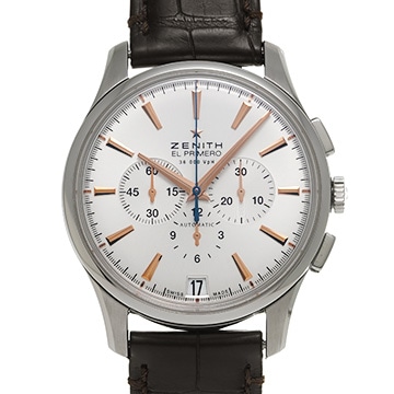 ゼニス キャプテン エル・プリメロ クロノグラフ 03.2110.400/01.C498 シルバー/ホワイト メンズ 時計 【中古】【wristwatch】