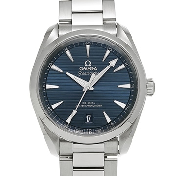 オメガ シーマスター アクアテラ コーアクシャル マスタークロノメーター 220.10.38.20.03.001 ブルー メンズ 時計 【中古】【wristwatch】
