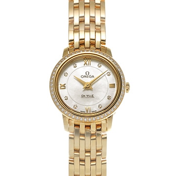 オメガ デ・ヴィル プレステージ クォーツ 424.55.24.60.55.001 ホワイトシェル/ダイヤモンド レディース 時計 【新品】【wristwatch】