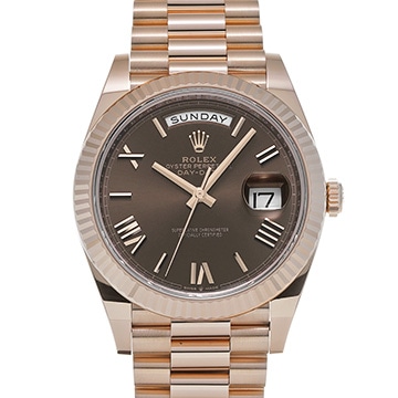 ロレックス デイデイト 40 228235 チョコレートブラウン/エバーローズゴールド メンズ 時計 【中古】【wristwatch】