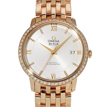 オメガ デ・ヴィル プレステージ 424.55.37.20.52.001 シルバー/ダイヤモンド メンズ 時計 【新品】【wristwatch】