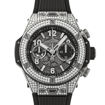 ウブロ ビッグバン ウニコ チタニウム パヴェ 421.NX.1170.RX.1704 スケルトン メンズ 時計 【中古】【wristwatch】