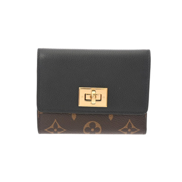 ルイ ヴィトン モノグラムアンプラント ポルトフォイユ サラ メティス ノワール M82640 カーフレザー ユニセックス 財布 【中古】【purse】