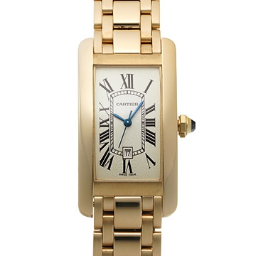 カルティエ タンクアメリカン MM W26035K2 シルバー ユニセックス 時計 【中古】【wristwatch】