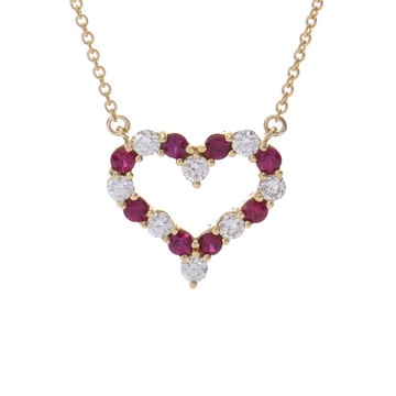 ティファニー センチメンタルハート ネックレス ゴールド K18イエローゴールド YG レディース ジュエリー 【中古】【jewelry】