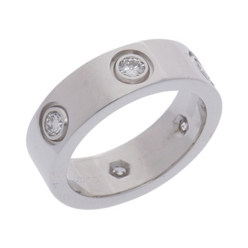 カルティエ ラブリング #46 6PD シルバー K18ホワイトゴールド WG レディース ジュエリー 【中古】【jewelry】