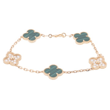 ヴァン クリーフ&アーペル ヴィンテージアルハンブラ ブレスレット 5P ゴールド VCARO7GQ00 K18イエローゴールド YG レディース ジュエリー 【中古】【jewelry】