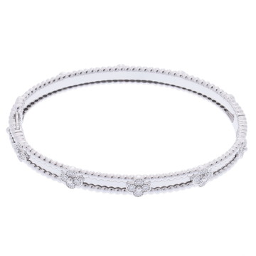 ヴァン クリーフ&アーペル ペルレ スウィートクローバー ブレスレット #M シルバー VCARP6XA00 K18ホワイトゴールド WG レディース ジュエリー 【中古】【jewelry】