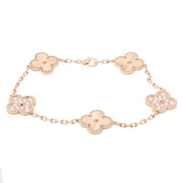 ヴァン クリーフ&アーペル ヴィンテージアルハンブラ ブレスレット ギヨシェ 5P ゴールド K18イエローゴールド YG レディース ジュエリー 【中古】【jewelry】