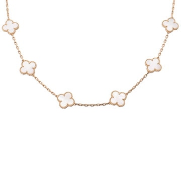 ヴァン クリーフ&アーペル ヴィンテージアルハンブラ ネックレス 10P ゴールド VCARA42800 K18イエローゴールド YG レディース ジュエリー 【中古】【jewelry】