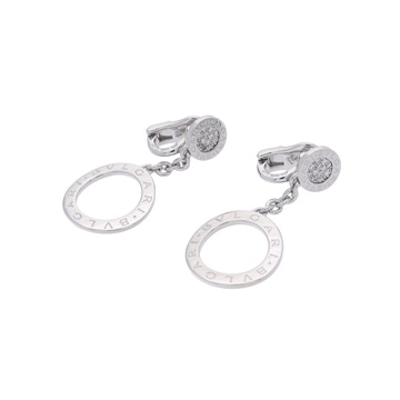ブルガリ ブルガリブルガリ ソートワール ピアス シルバー K18ホワイトゴールド WG レディース ジュエリー 【中古】【jewelry】