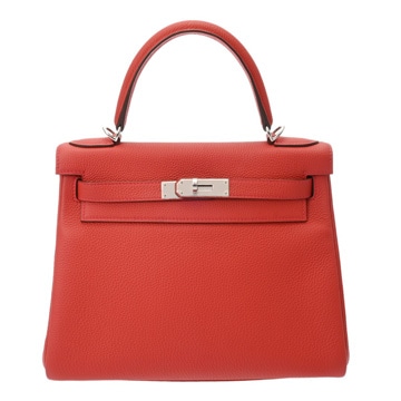 エルメス ケリー 28 内縫い ブーゲンビリア トゴ レディース バッグ 【中古】【bag】