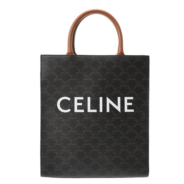 セリーヌ スモール バーティカル カバ 2WAY タン 191542BZK.04LU トリオンフ キャンバス/カーフ レディース バッグ 【中古】【bag】