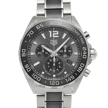 タグ ホイヤー フォーミュラ1 クォーツ クロノグラフ CAZ1011.BA0843 グレー/ブラック メンズ 時計 【中古】【wristwatch】
